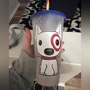 Target Starbucks handmade plastic tumbler w straw
